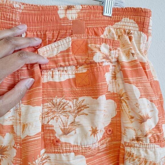 Tori Richard Men's Tropical Hawaiian Vacation Palm Trees Swim Trunks Sz L - Picture 5 of 8